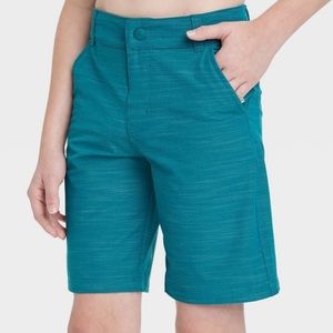 Hybrid swim shorts in dark tea blue